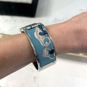 Hermes enamel hinged bangle
